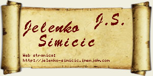 Jelenko Simičić vizit kartica